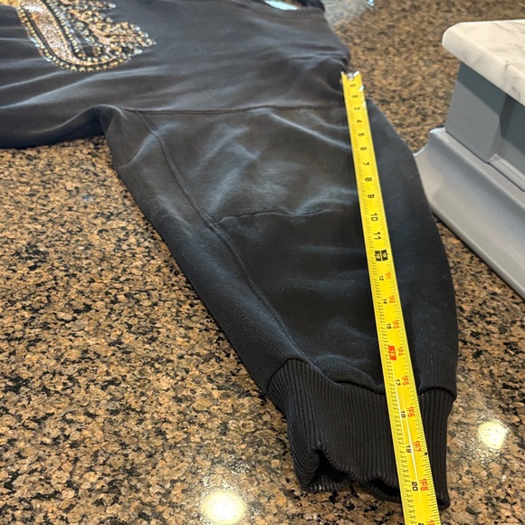 Free People Black and Gold Embellished Sweatshirt - Picture 10 of 12